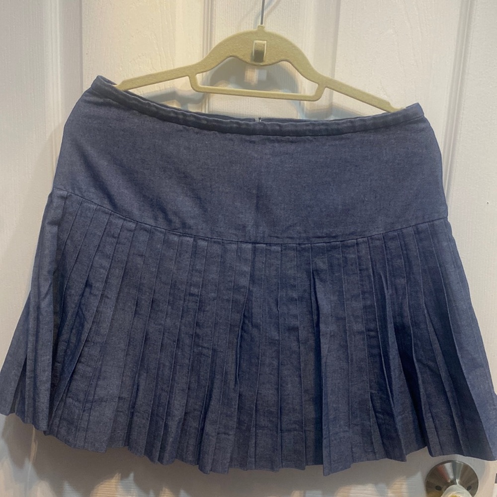 J.Crew blue/ denim look color size 8. See pictures for length